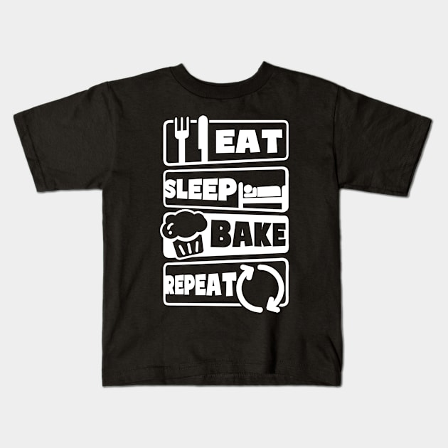 Bakery Shirt | Eat Sleep Repeat Kids T-Shirt by Gawkclothing